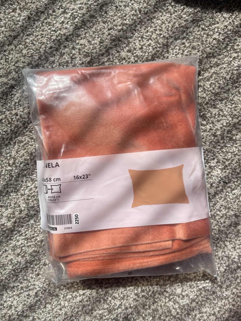 Orange cushion cover